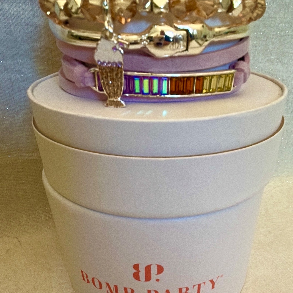 Bomb Party Bracelet Ice Cream Soda Stackable Crystal Pink Srp$134